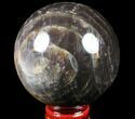 Polished Black Moonstone Sphere - Madagascar #78948-1